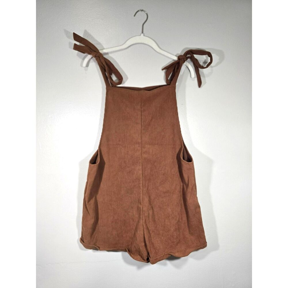 NWT Cupshe Courdoroy Overall Shorts Swim Coverup Size Med - Picture 2 of 8